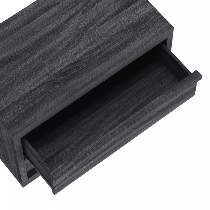 Navis Contemporary 32\" Nightstand in Charcoal Gray (2-Drawer)