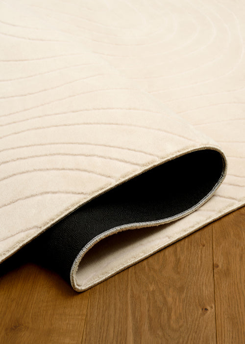 Somos Contemporary Cream Washable Rug 9'0\" x 12'0\" Indoor Area Rug