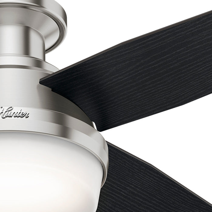 Dempsey Low Profile Ceiling Fan with Light Fixture - Grey