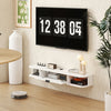 HOMCOM 47" Floating TV Stand, Wall Mounted Media Console, White