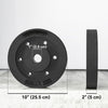 Soozier Weight Plates Set of 4, 1-Inch Barbell Weights Set, 4 x 11 lbs