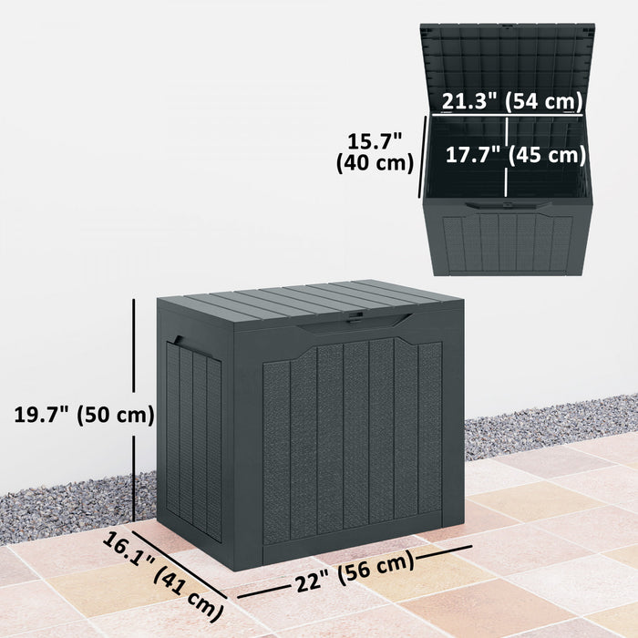 Outsunny 30 Gallon Outdoor Deck Box, Waterproof and UV Resistant Patio Box