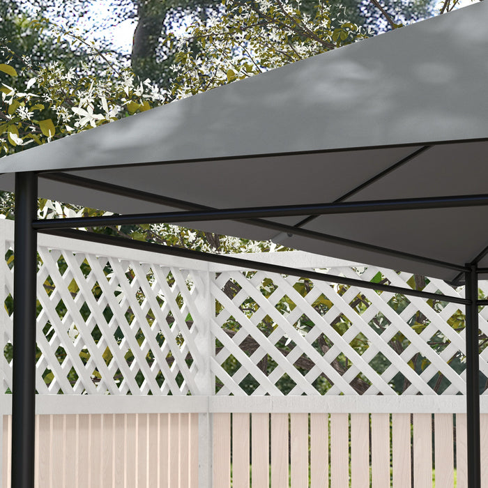 Outsunny 10' X 13' Gazebo Canopy Replacement, Outdoor Gazebo Cover Top Roof Replacement With Vents And Drain Holes, (top Cover Only), Light Grey