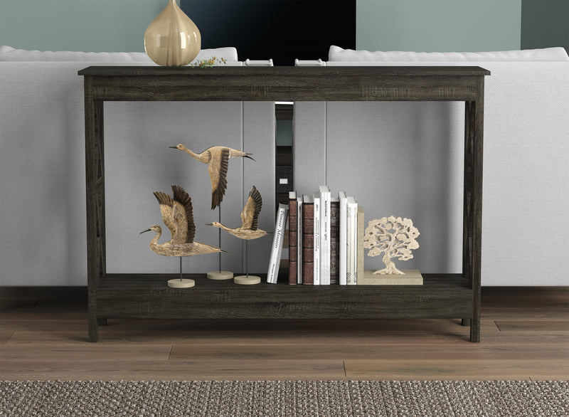47” Console Table With 1 Shelf - Dark Grey