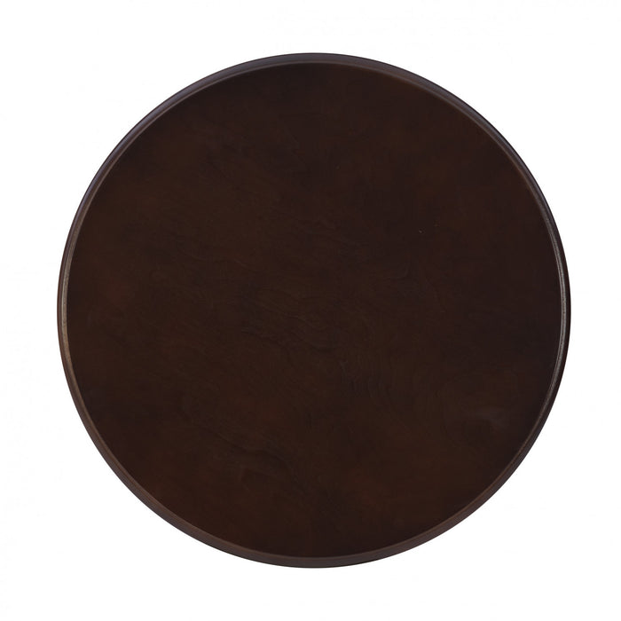 Amelia Round End Table - Espresso