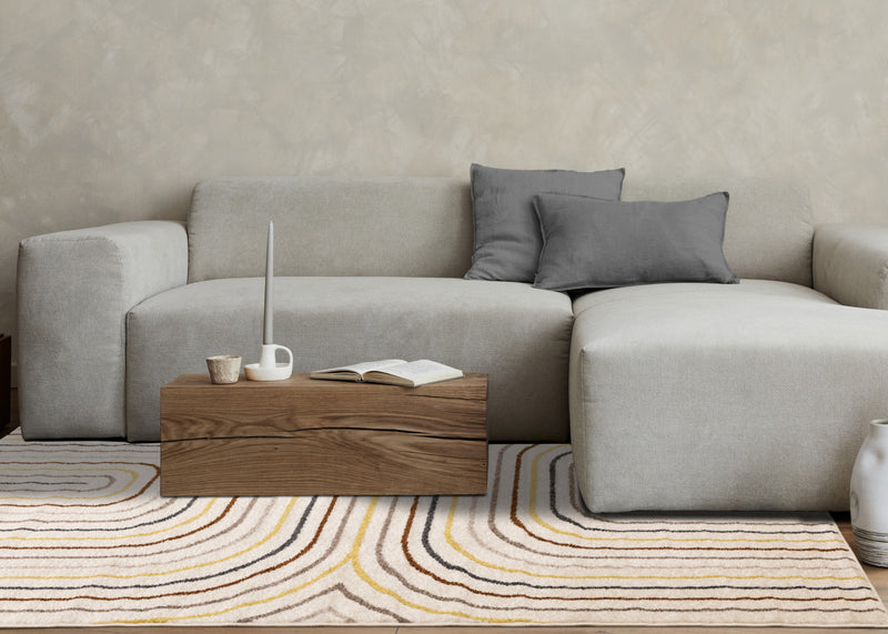 Marley Multi-Colour Double Rainbow Area Rug - 7'10\" x 10'6\"