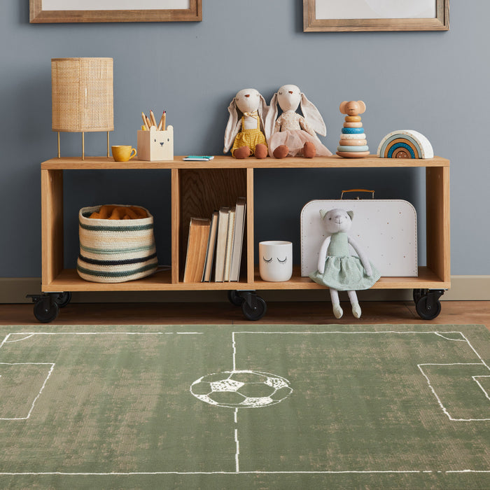 Forte Kids Soccer Playing Field Area Rug - 3'11\" x 5'7\"