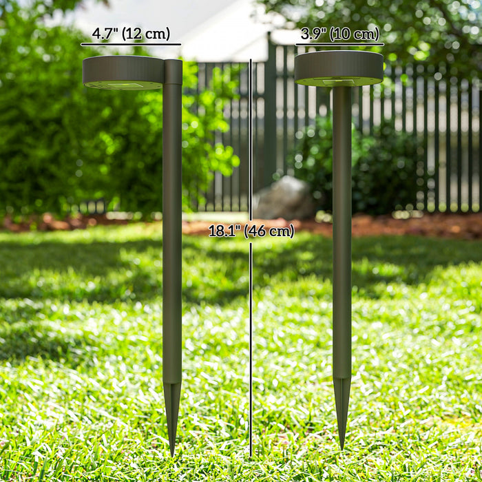 Outsunny 8-pack Solar Garden Lights, Landscape Yard Solar Pathway Lights