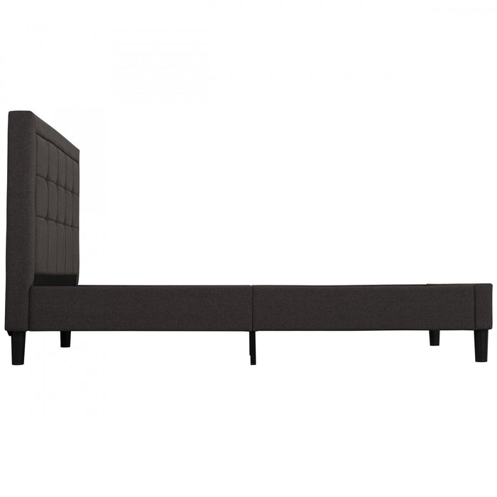 Linden Upholstered Platform Bed with Tufted Headboard - King