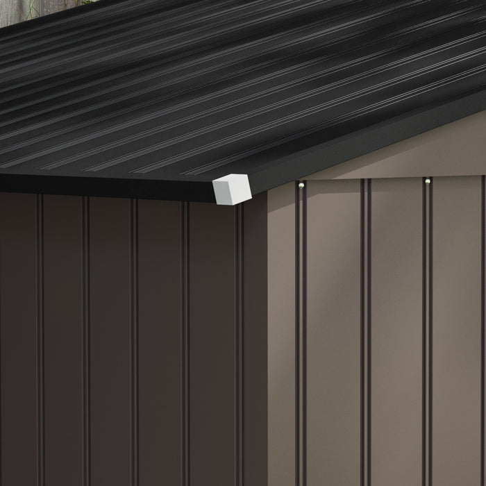 Outsunny 9.1'x 6.4' X 6.3' Garden Storage Shed W/ Steel Foundation Kit