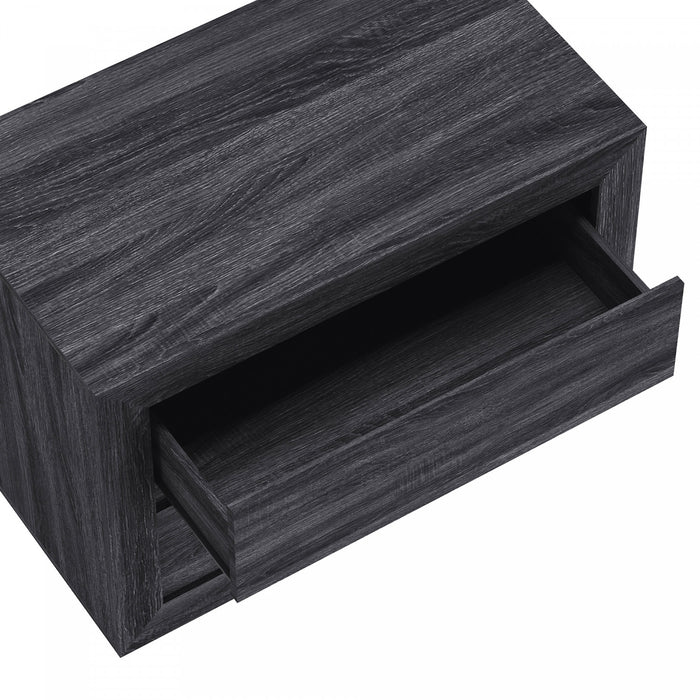 Soren Contemporary 32\" Nightstand in Charcoal Gray (2-Drawer)