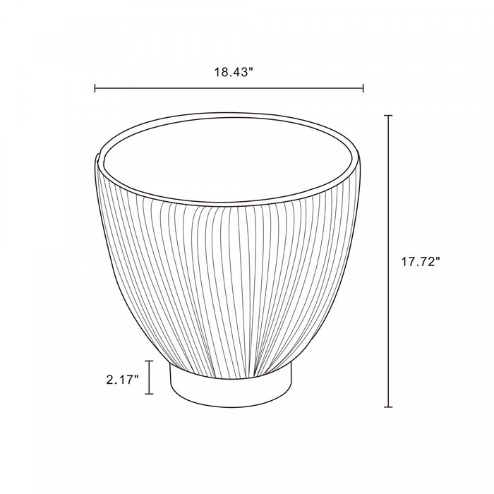 Anderson Modern Sintered Stone Top Upholstered End Table in Gray - Set of 2