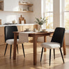 HOMCOM Dining Chairs Set of 2 Upholstered for Dining Room, Kitchen, Black