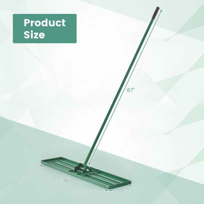 Costway Lawn Leveling Rake 36\" X 10\" Heavy Duty Level Lawn Tool For Garden Backyard/lawn