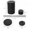 Soozier Adjustable 2 x 55lbs Weight Dumbbell Set for Weight Fitness Training Exercise Fitness Home Gym Equipment, Black