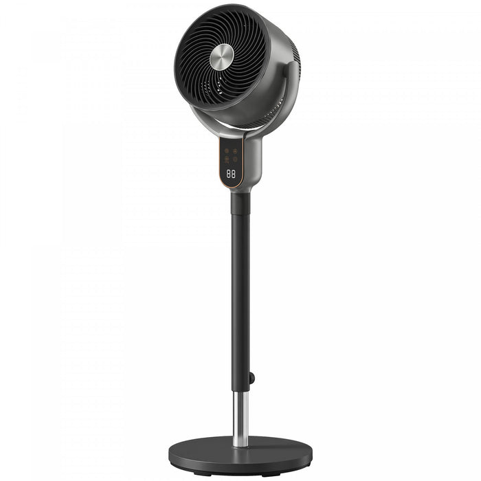 HOMCOM 20dB Standing Fan, 70°+90° Auto Oscillating Fan with 8 Speeds