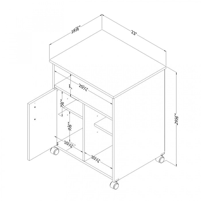 Axess Printer Cart - Pure Black 