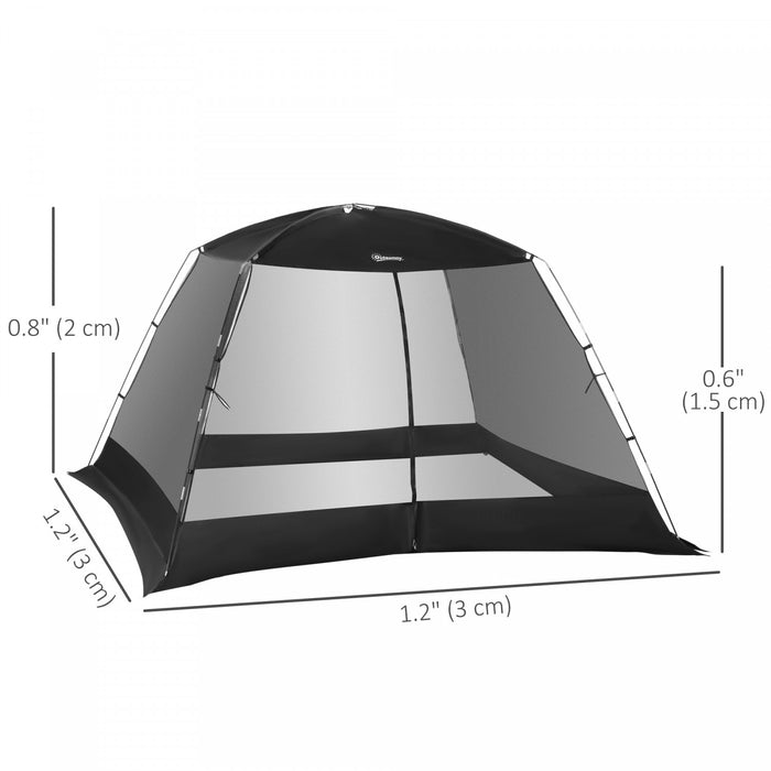 Outsunny 10 X 10 Ft Screen Tent, Outdoor Screen House, Black