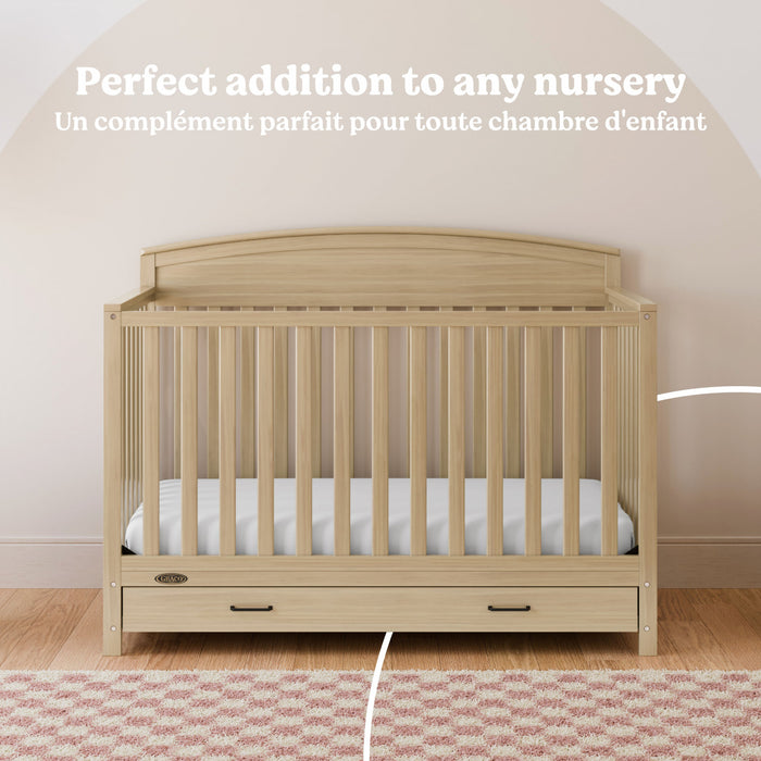 Graco Benton 5-in-1 Convertible Crib with Drawer - Driftwood