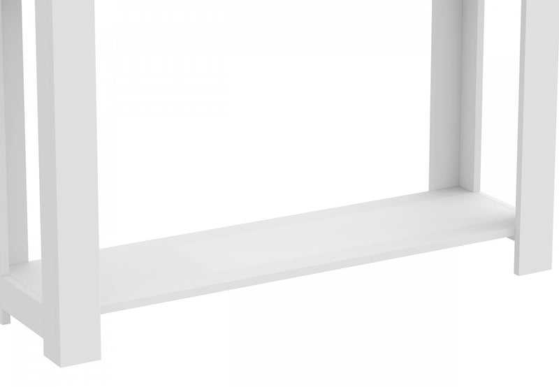 40” Console Table With 2 Drawers And Shelf - White 