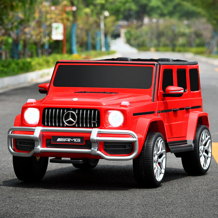 Costway 12v 2 Seats Kids Ride On Car Licensed Mercedes Benz G63 W/ Remote Control Red