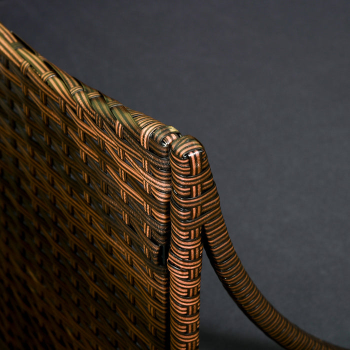 Pawhut Rattan Pet Bed For Small Medium Dogs And Cats, Wicker Dog House Outdoor With Water-resistant Cushion, 35\"x28\"x20\", Brown