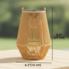 Outsunny Solar Lanterns Outdoor, 2 Pack Wicker Waterproof Outdoor Hanging Lights, Auto On/Off Decorative Solar Table Lamp Lanterns for Patio, Pathway, Lawn, Porch, Tree, Brown