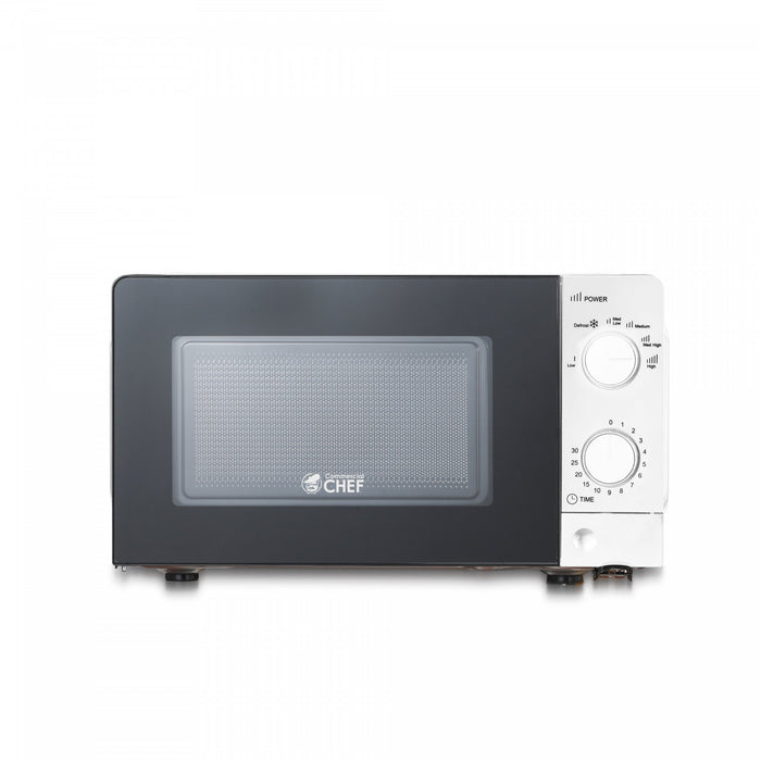 CHM Series Commercial Chef 0.6 Cu. Ft. Countertop Microwave Oven, CHM660W, White Countertop Microwave Less 1cuft
