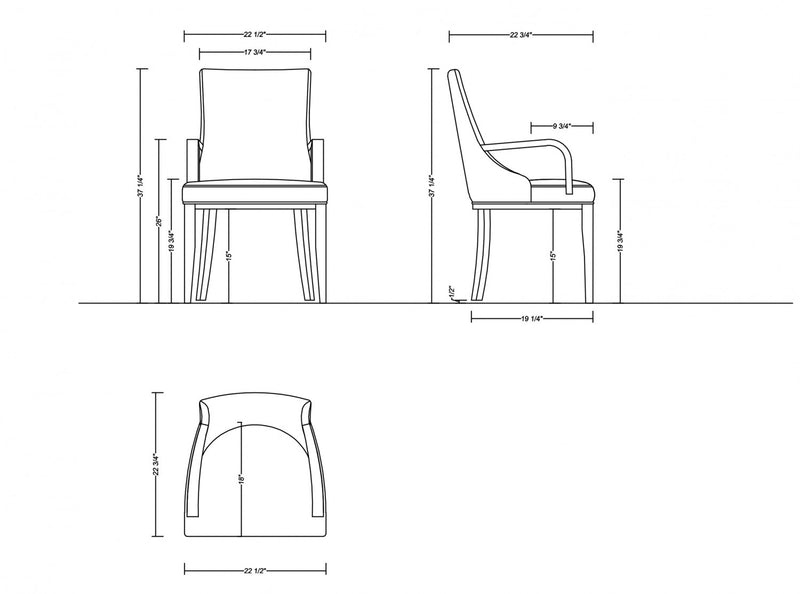 Shubert Modern 6-Piece Dining Chair Set in Light Gray