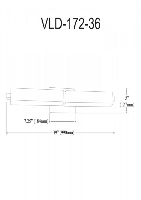 Dainolite Vonte Vanity Light 51w Aged Brass White Glass Lamp