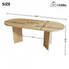 Ovalux 79 Inch Modern Oval Dining Table with Dual Pedestal Base and Wood Finish, Oak | Ovalux Table a Manger Ovale Moderne 79 po avec Base a Double Piedestal et Finition Bois, Chene