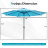 Costway 10ft Patio Umbrella Outdoor W/ 59 LBS Heavy-Duty Round Umbrella Stand