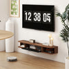 HOMCOM 47" Floating TV Stand, Wall Mounted Media Console, Walnut