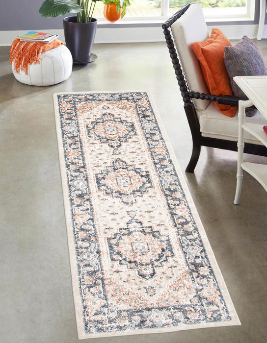 Heriza Ivory Runner Area Rug - 2'8\" X 8'2\"  