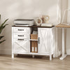 HOMCOM Lateral Filing Cabinet with Drawers Fit A4/Letter Size Files, White