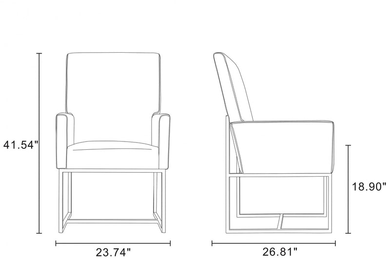 Element Modern 6-Piece Dining Chair Set in Steel