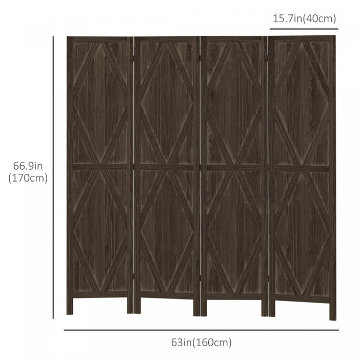 Homcom Wood Privacy Screens, Room Divider And Privacy Screens