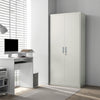 HOMCOM 71" Metal Storage Cabinet with 2 Doors 4 Adjustable Shelves White