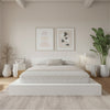 Kanso Low Platform Bed Set King Bed | Kanso Lit a Plateforme Basse avec Tete de Lit