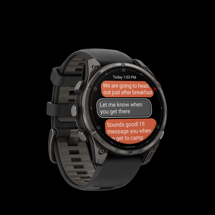Garmin Fenix 8 Pro 47mm Carbon Multisport Smartwatch - Fitness Tracker, AMOLED Sapphire Display, LTE/Satellite Connectivity, Health Metrics, Voice Calls