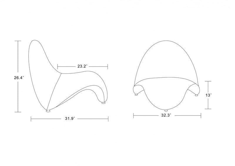 MoMa Modern Wool Blend Accent Chair in Purple - Set of 2