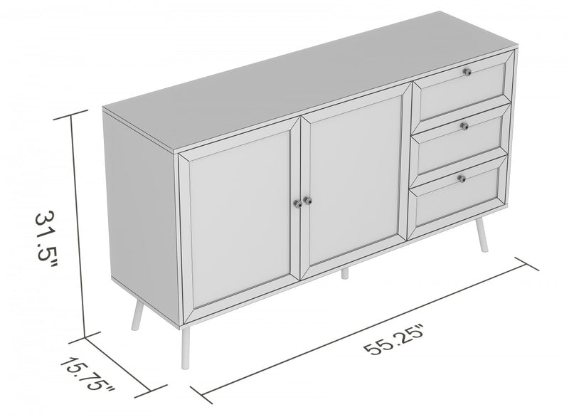 Storage Chest With 3 Drawers – Durable Brown Wood Look 