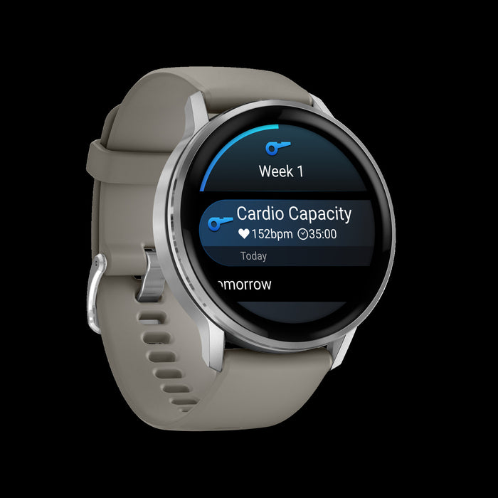 Garmin Venu 4 45mm Silver Gray Long Battery Smartwatch - Recovery Wearable, Health Status Beta, Spoken Watch Face, Color Shift, Night Vision