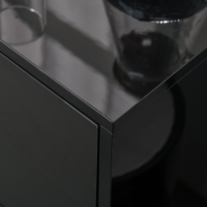 HOMCOM High Gloss Buffet Sideboard with Drawers Kitchen Storage Cabinet