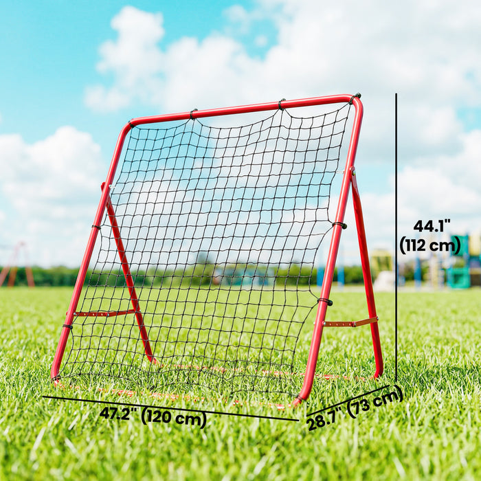 Soozier 5 Angles Adjustable Soccer Rebounder Net, Red