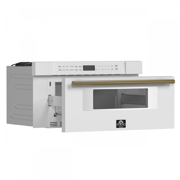 Forno Capoliveri Espresso 30-Inch Microwave Drawer, White, 1.2 cu.ft - FMWDR3000-30WHT