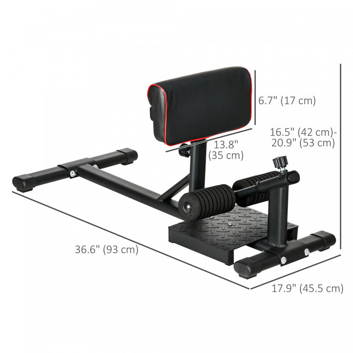 Soozier Sissy Squat Machine Leg Workout Equipment With Adjustable Pad