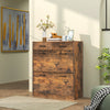 HOMCOM Entryway Cabinet with 2 Flip Drawers for 12 Pairs of Shoes Brown