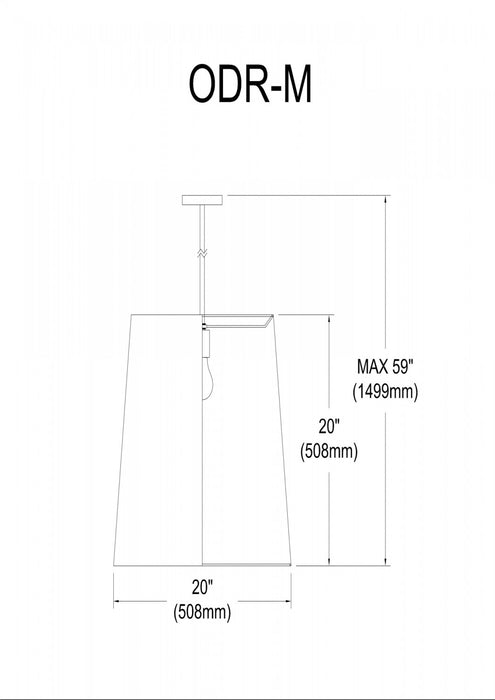 Dainolite Oversized Drum 1 Light Pendant tapered Drum Medium White/Gold Shade Lamp