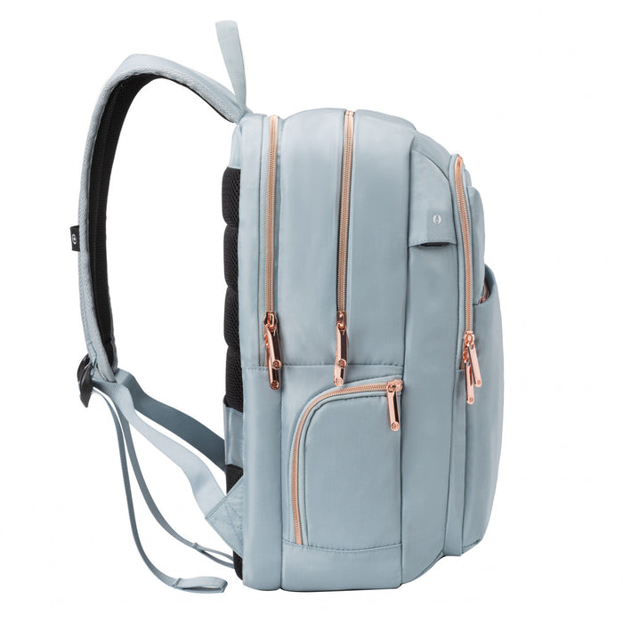Swissdigital Design SSD Finder Smart Backpack - KATY ROSE Model Rucksack with Integrated Charging Port - Teal Blue